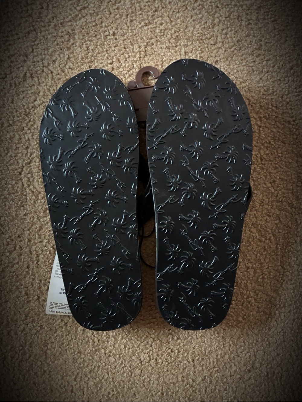 Panama Jack Black Flip Flop Sandals - Picture 2 of 4